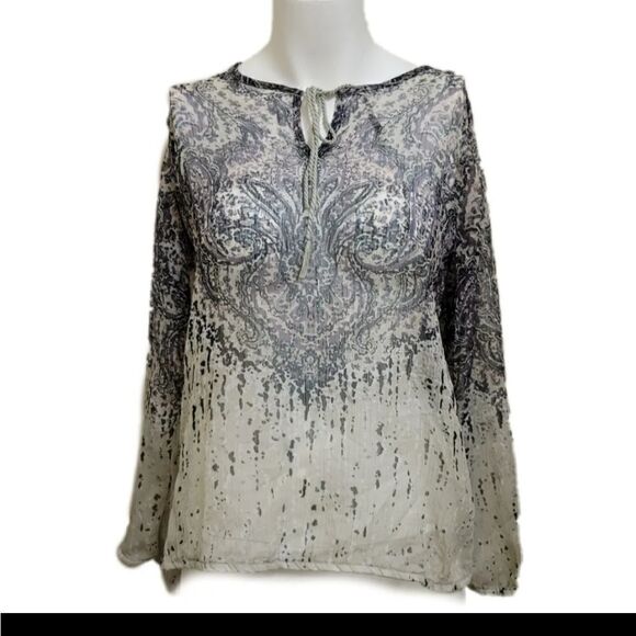 Boho medallion moroccan sheer swim cover top - Picture 1 of 4